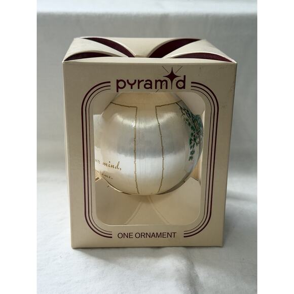 Vintage Pyramid Christmas Ornament Ranch Industries Inc Gastonia, NC With Box - Picture 2 of 5